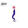 Durable Cat Toy Interactive Bouncy Ball with Tail Colorful Fuzzy Worm Rainbow Chasing