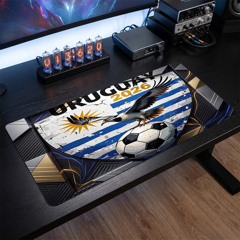 Uruguay Football Crest Mouse Pad, Extended Non Slip Rubber Desk Mat for Gaming Office Laptop Fan Gift