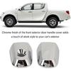 AMAKO Front Door Handle Cover with Key Hole, Chrome Bezel Compatible with Mitsubishi Montero L200 2005 to 2015 Exterior Door Handle Cap