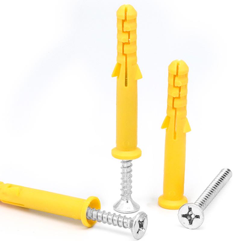 Small Yellow Croaker Nylon Expansion Screw and Bolt Set with Mixed Expansion Tubes