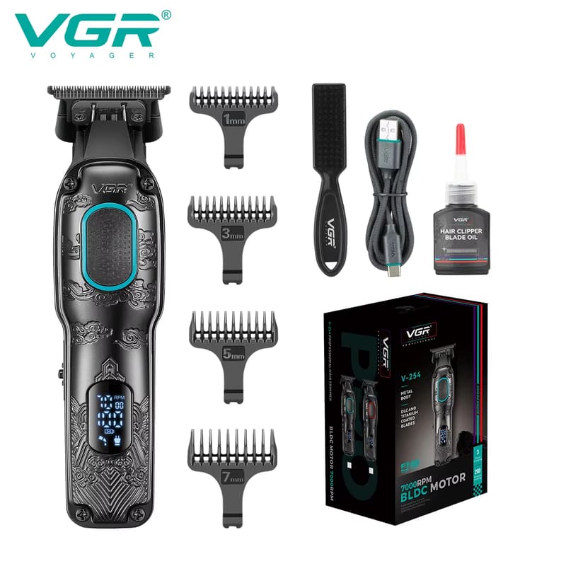 Hair Salon Electric Hair Clipper New High-quality LCD Digital Display Metal Body Dedicated Men's Oil Hair Clipper Brushless Motor Long Life