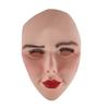 Halloween cos Ball Party Makeup Adult Costume Beauty Face Latex Full Face Mask with Simulated Hairpiece