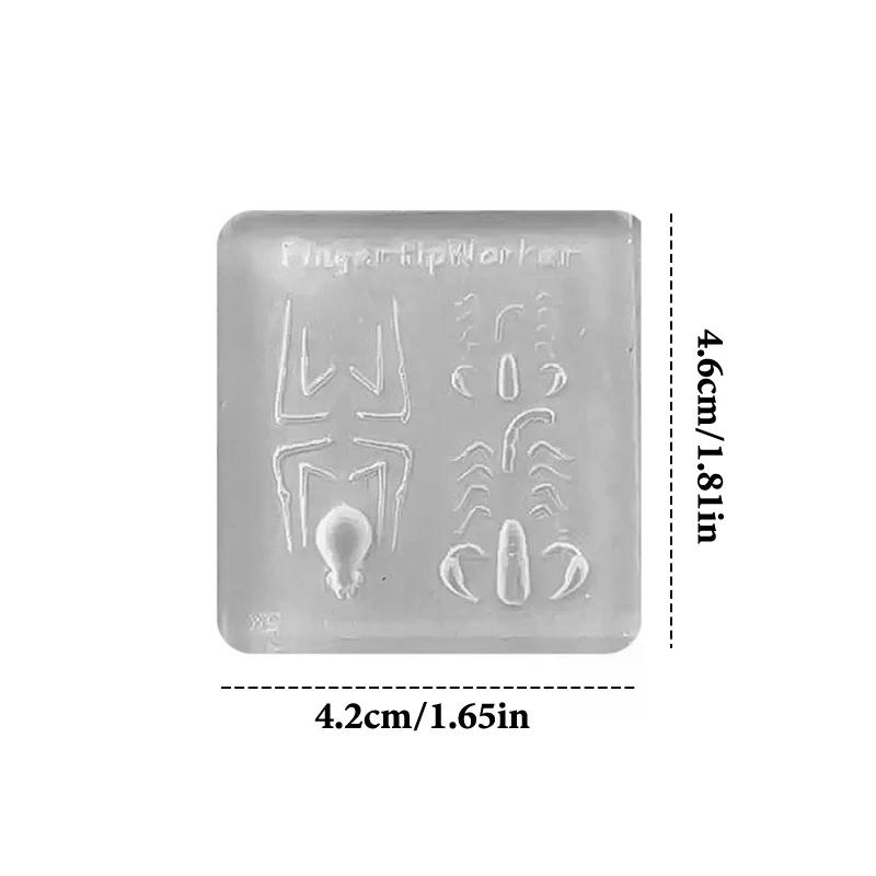3D Spider Scorpion Silicone Nail Mold DIY Dark Punk Style Soft Stamping Plates Manicure Art Mould Tools Decorations Templates