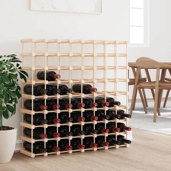 VidaXL Casier à vin pour 72 bouteilles 90,5x23x90,5 cm pin massif 353753