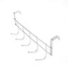 White Over The Door 5 Hooks Hanger Secure Strong Metal Hook Storage Holder