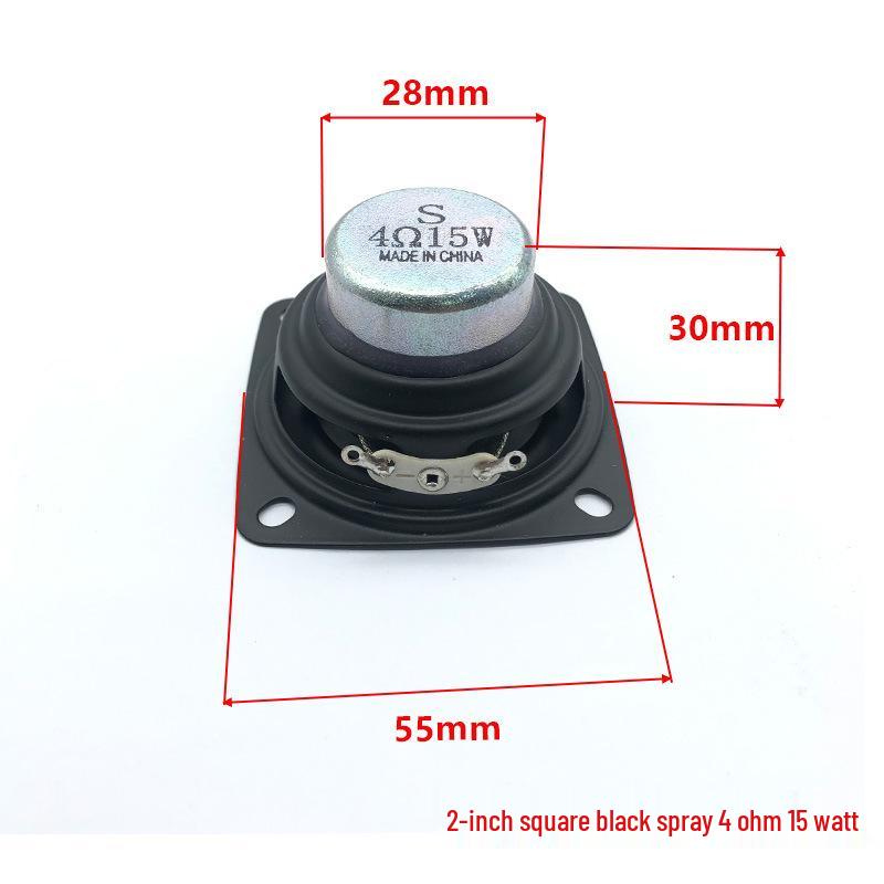 S Brand 2-дюймовий квадратний повнодіапазонний високопотужний низькочастотний динамік 8 Ом 20 Вт з довгохідною звуковою котушкою