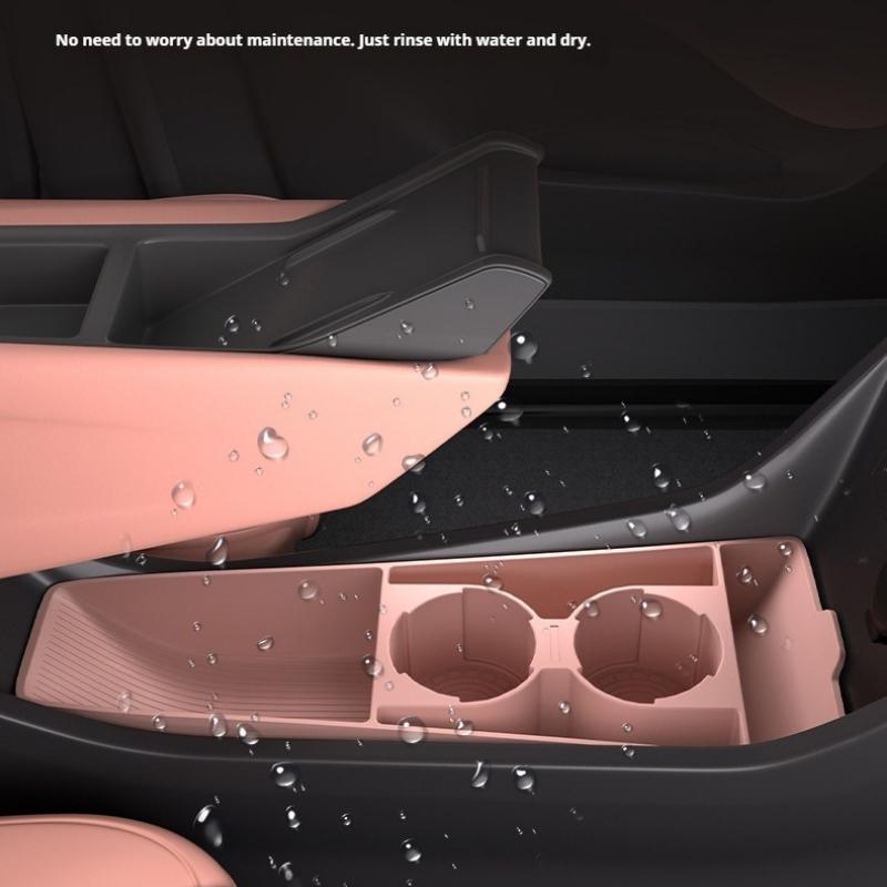 For BYD Seagull 2025 Car Central Control Lower Storage Silicone Glasses Storage Box Interior Modification Armrest Storage Tray