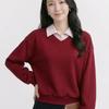 Navava Casual Embroidery Stripe Collar Long Sleeve Sweatshirt Nt3279