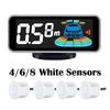 4 Pcs/6 Pcs/8 Pcs Probes Rear Reversing Radars System Parking Sensor Kit LCD Display Car Distance Detection Sound Warning Buzze