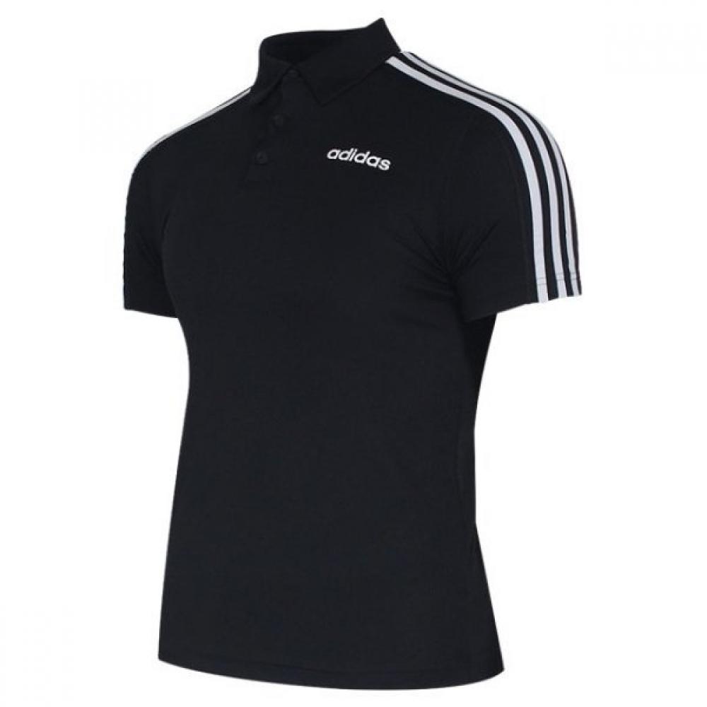 

Full Size Adidas Men s D2M Three line Climalight Polo Short Sleeve T Shirt Store Edition DT3048