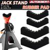 2PCS Universal Car Rubber Slotted Jack Stand Pad Lift Pads Adapter Repair Tool 3 / 6 Ton Frame Stand Rail Pinch Adaptor Black
