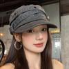 Retro Duck Tongue Caps Washed Fabric Knight Caps Versatile Flat Top Caps  Unisex