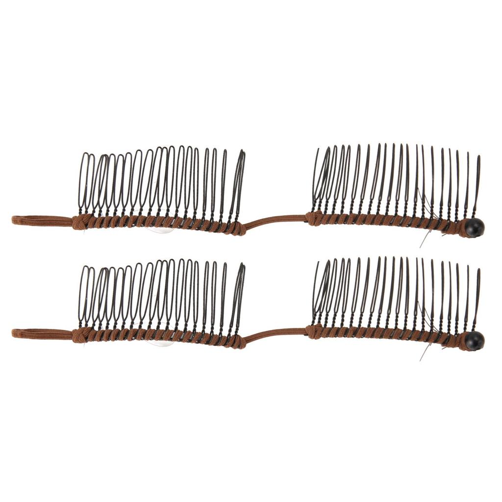2Pcs Banana Hair Clips Metal Woven Thread Easy Simple Stylish Vintage Clincher Comb for Travel Family