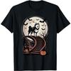Spooky Halloween Moon Alaskan Malamute T-Shirt