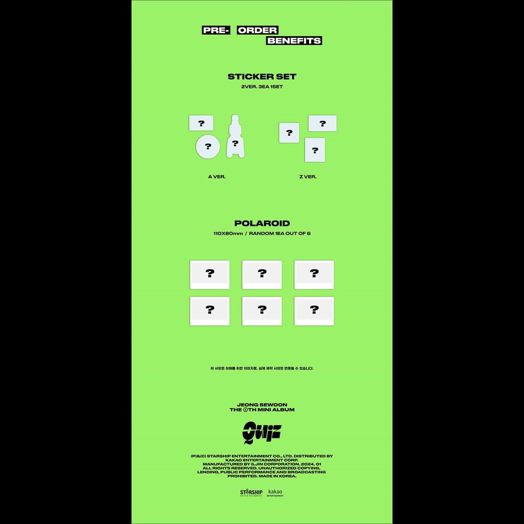 JEONG SEWOON [Quiz] (A VER. / Z VER.)