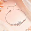 Flash diamond maple leaf bracelet female Mori jasmine flower bracelet niche design Mori flower hand jewelry