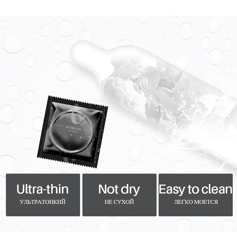 Mingliu Odorless Condoms Ultra Thin 128Pcs Extra Hyaluronic Acid Lubricant Natural Latex Penis Sleeve