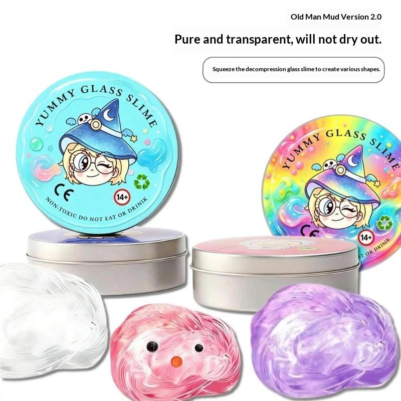 Reusable Putty Liquid  Bouncy Slime Toy Set Kid Safe Mud Stress Relief Color Clay Shape Handmade Diy Handgum Playdough
