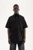 Machinist Men's Oversized Shirt with Floral Embroidery – Black S