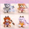 Teddy Cute Bear Keyring Pp Cotton Filling Girls Backpack Decoration Pendant Gift
