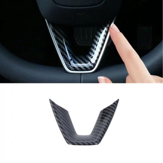 Carbon Fiber Steering Wheel Decor Cover Trim For Tesla Model 3 2024 2025 2026