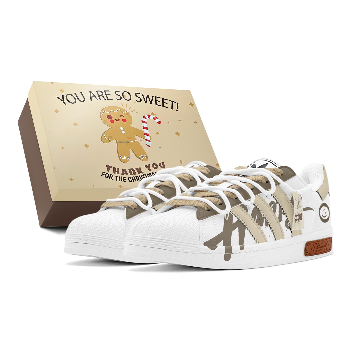 

Adidas Originals Superstar 2 Stylish, Happiness Smiley Face Low top Skateboard Shoes Unisex Brown White IH8659(TeamS1-S-BOX) 40