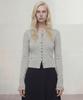 NORMOR Slim Cropped Cardigan Gray