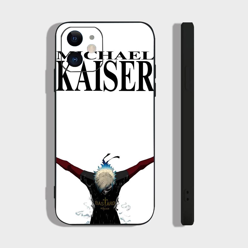 Anime M-Michael Kaiser For IPhone 17 Air 16 15 14 13 12 11 Pro Black Soft Cover Phone Case