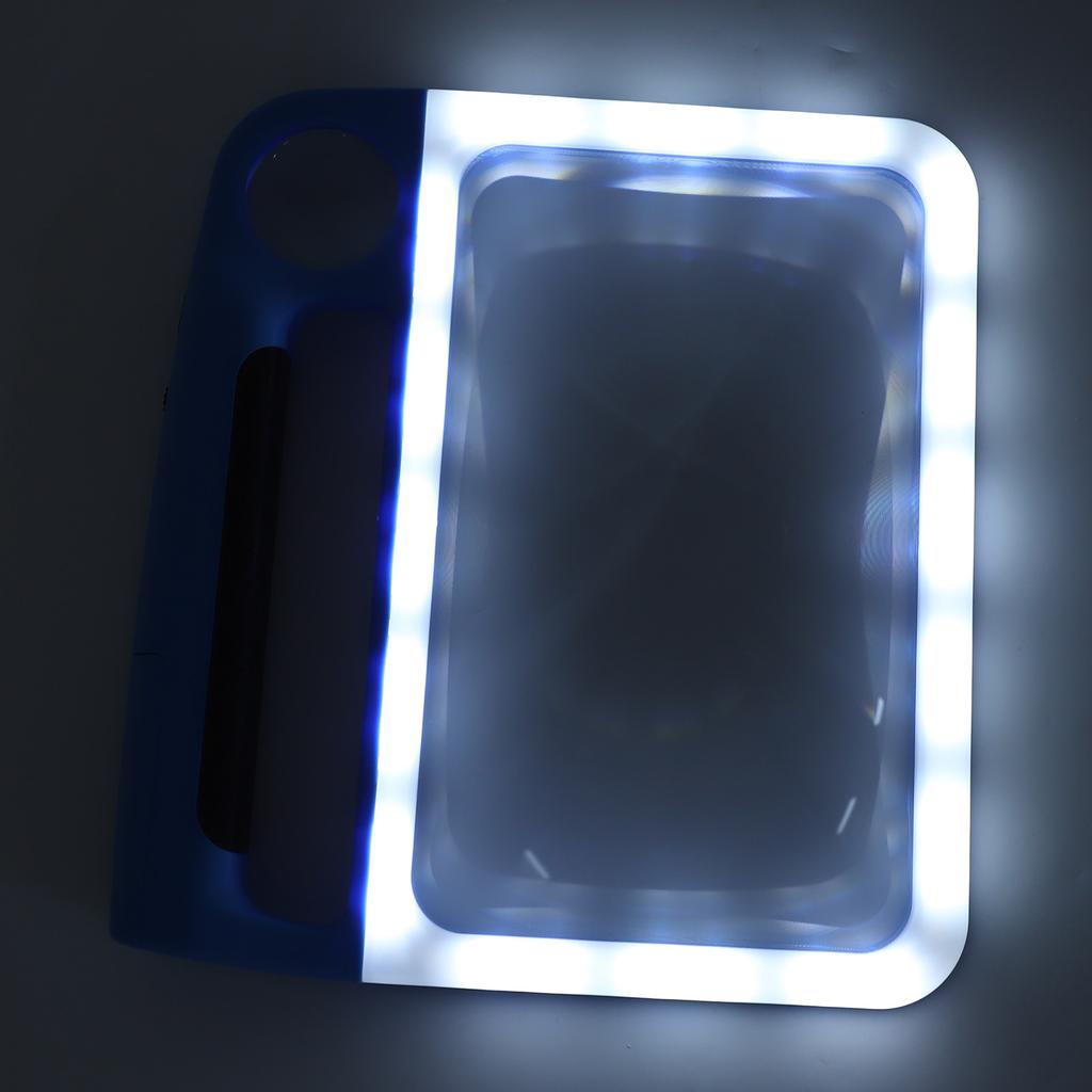 Handheld Magnifying Glass with Light 5X 10X Rectangle Reading Illuminated Magnifier Three Gears Adjustable with Ergonomic Handle