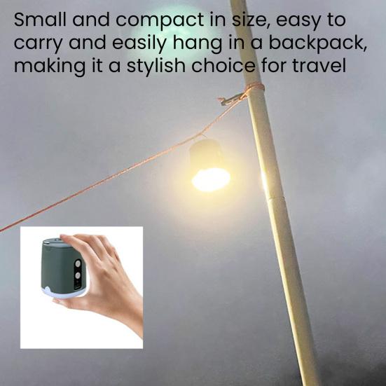 Outdoor Mini Air Pump with LED Light 4 Nozzles Type-C Rechargeable Inflatable