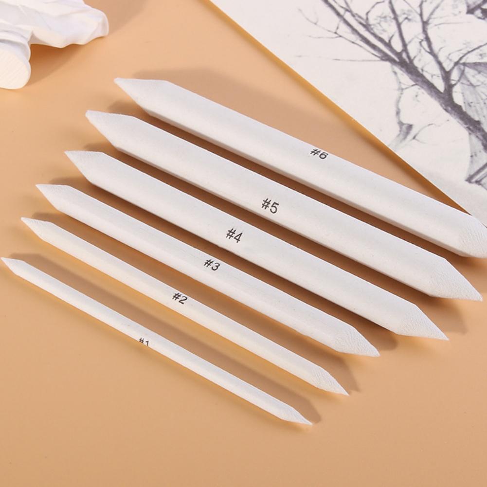 6PCS Blending Stumps, Paper Art Blenders, Sketch Drawing Tools, Solid Double-Ended Blending Stumps For Drawing Shading Blending Charcoal Graphite