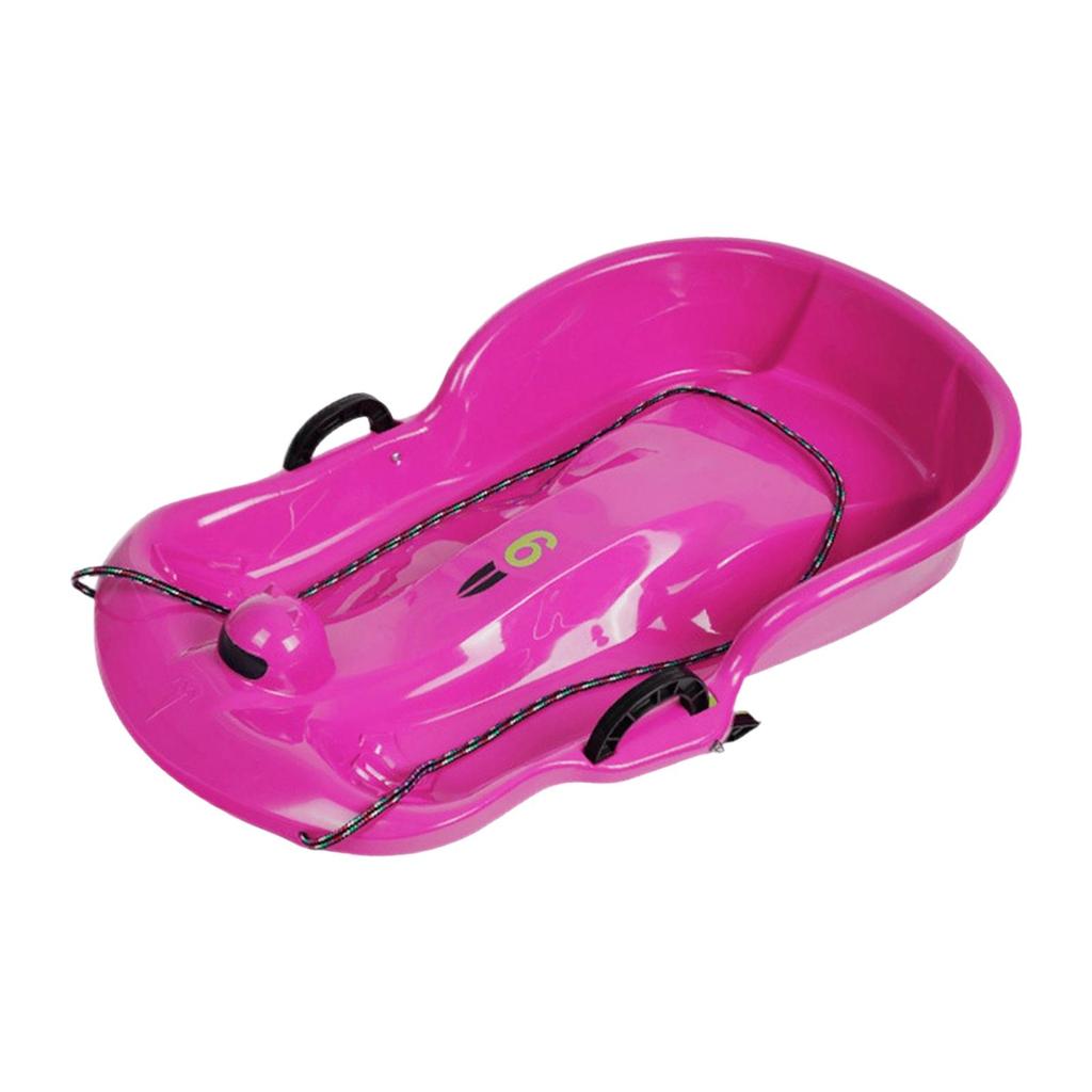 Winter Snow Sled Sleigh Sledding Toboggan Downhill Sleds with Brake Handle Kids Sledge for Holiday Garden Lawn Yard Backyard