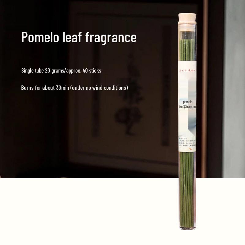 Pomelo Leaf & Pine Cone Incense Sticks: Golden Wealth Aromatherapy with Sandalwood & Agarwood Scent.