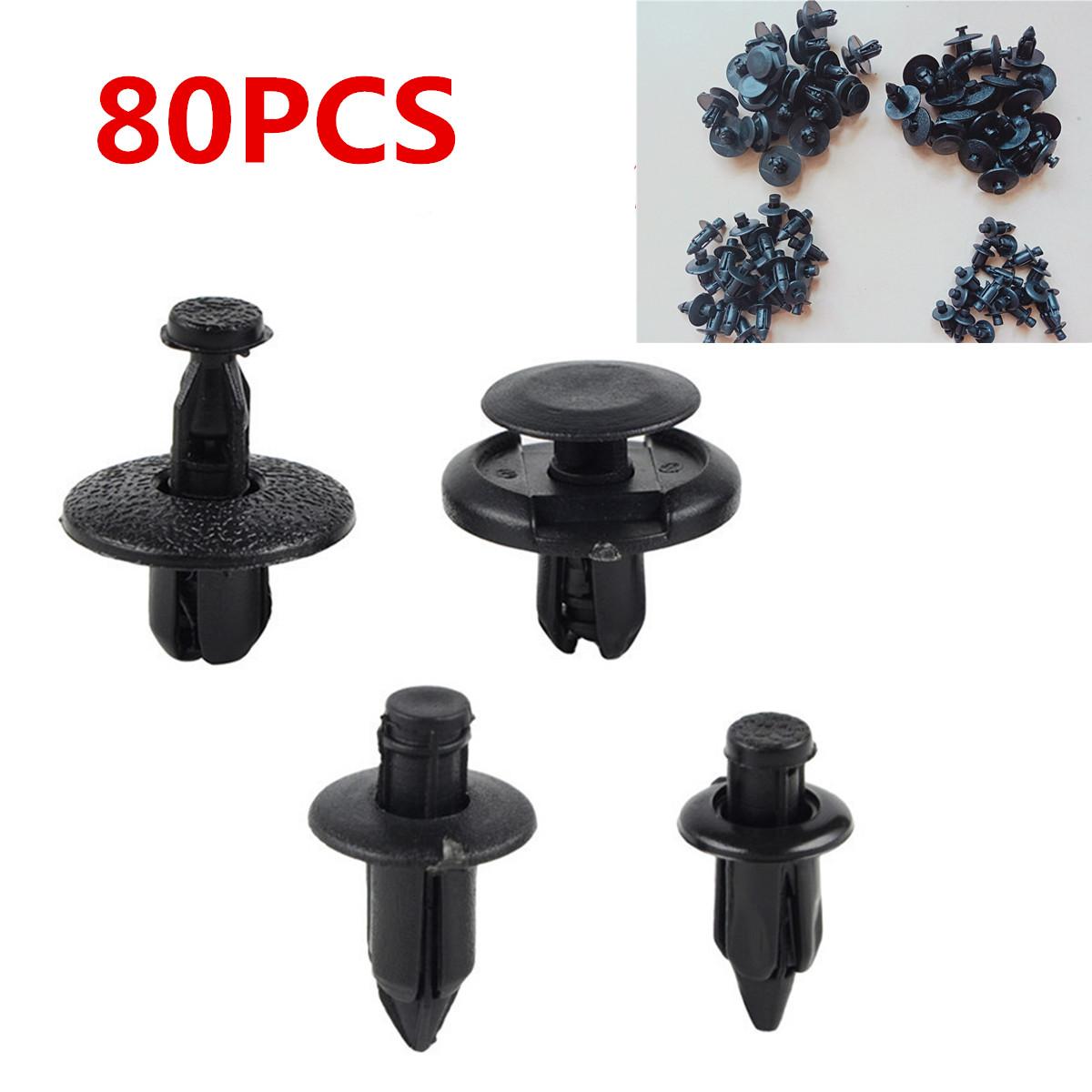 

New 80Pcs Motorcycle ATV Fairing Bolts Bodywork Push Pry Rivets Nylon Fastener Clips