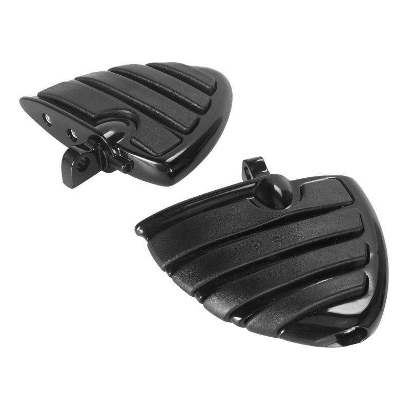 Universal Aluminum Rubber Motorcycle Foot Pegs Adjustable Angle Antislip Design Foot Rest Pedal Modification чёрный
