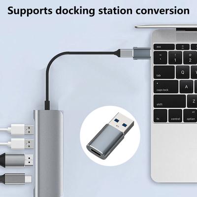 USB C tipo lizdas į USB A tipo lizdą, didelės spartos duomenų perdavimo jungtis, C tipo įkrovimo adapteris, duomenų perdavimas