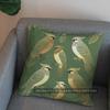 2D Elegant Birds And Leaves Pattern Pillow Cover Pattern Cushion Cover Suitable For Sofa Bedroom Car Pillow Cover
