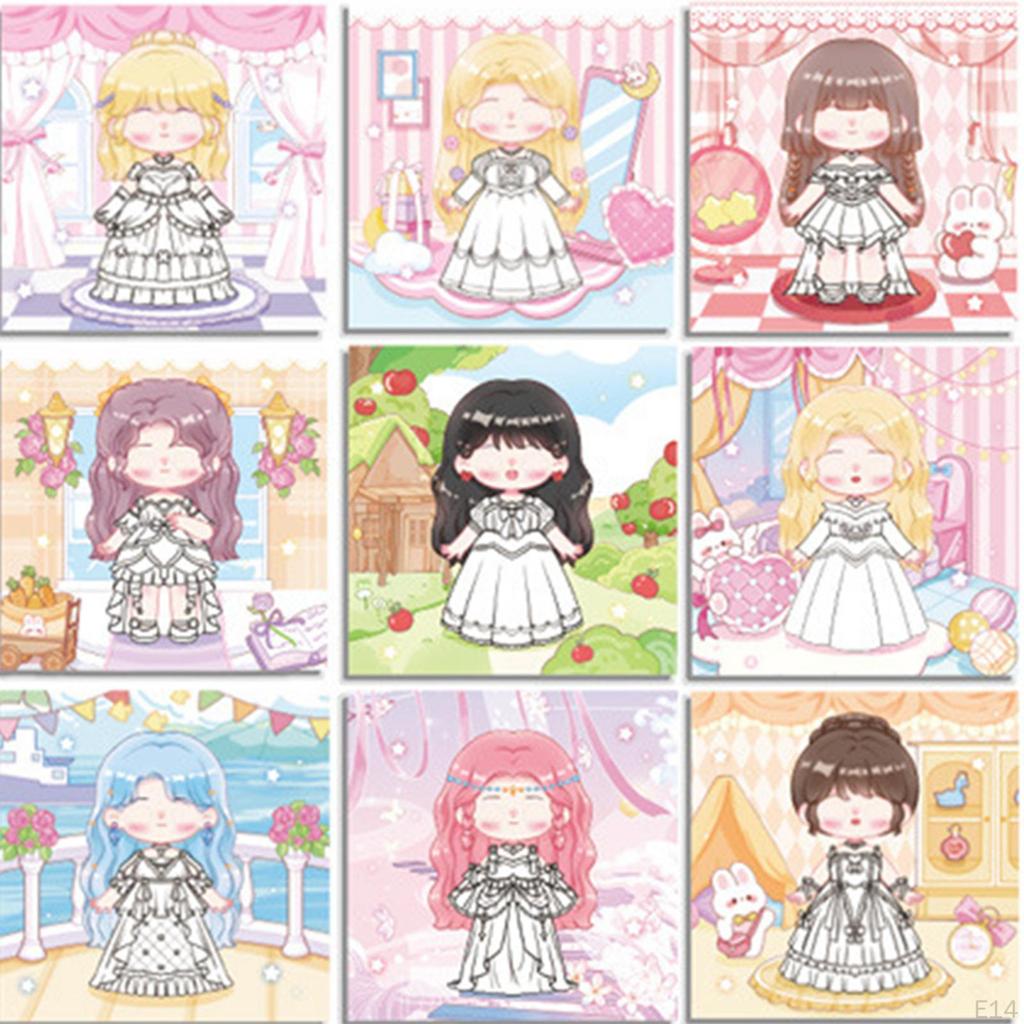 12 Count Princess Face Sticker Craft for Kids Birthday Activities