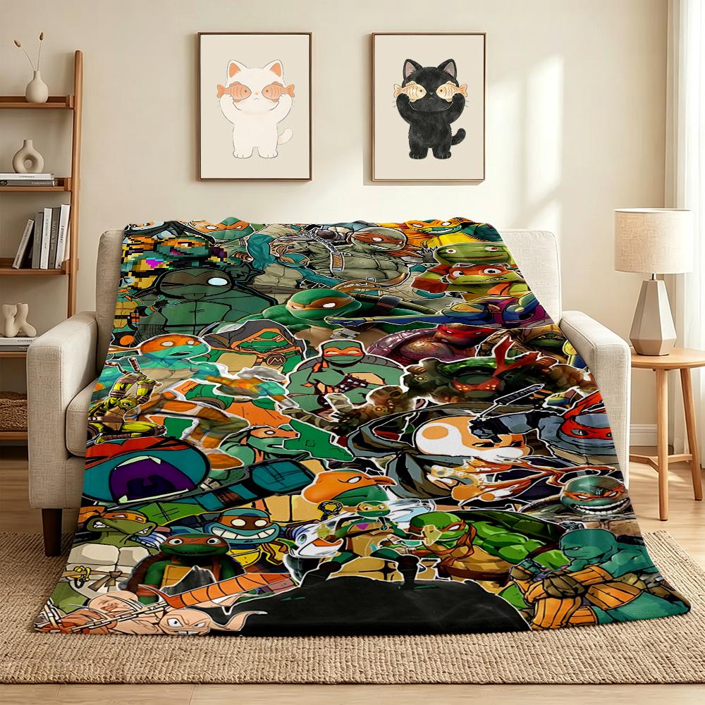 Turtles Forever Flannel Blanket Throw Blanket Soft Warm Sofa Bed Camping Car home Decor Unique Christmas Gift C9301390