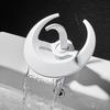 Brass Waterfall Faucet Hot and Cold Water Tap Bathroom Single Handle Single Hole Deck Mounted Basin Mixer Faucet