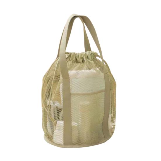 Netz-Strandtasche, Große Kapazität, Zugbeutel, Schnelltrocknender Polyester Dusch-Organizer, für Reise Strand Fitnessstudio