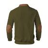 Men's Color,Blocked Button Lapel Long Sleeve Top Men's Casual Fashion Long Sleeve Top