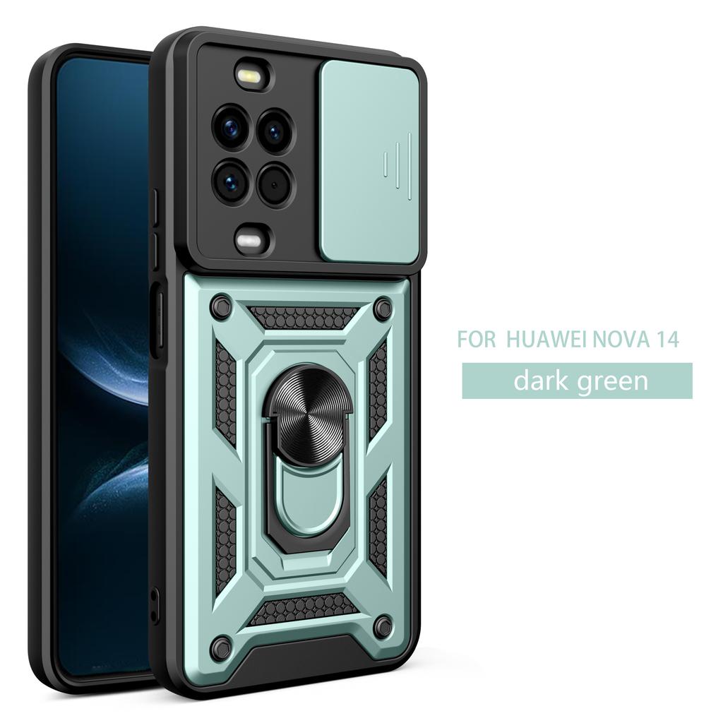 For Huawei nova 14 Pro Case Huawei nova 14 Cover Nova14pro Magnetic Ring Holder Armor Phone Case Slide Camera Protect Back Cover