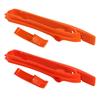 Protectores de guía de deslizador de cadena de plástico negro para motocicleta, abrazaderas para mangueras de freno, accesorio para motocicleta