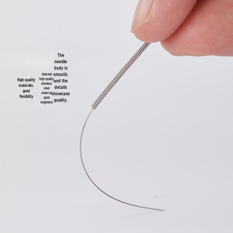 Huayi Medium Acupuncture Needles with Ring Handle, Disposable, Individually Packaged, 100 Needles/Box