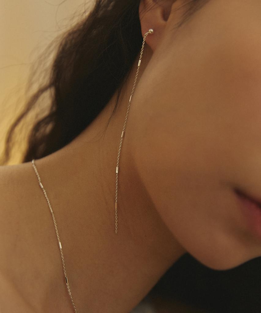 Dmoment Anemone Drop Silver Earrings (925 Silver)