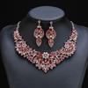 Retro Leaf and Flower Necklace Set – Exaggerated Women's Bridal Jewelry, 2-Piece Wedding Accessories