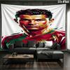 CR7 Cristiano Ronaldo Wall Tapestry Aesthetic Wall Hanging Printed Fabric Blanket Decorative Tapestries for Bedroom Living Room Home Decor