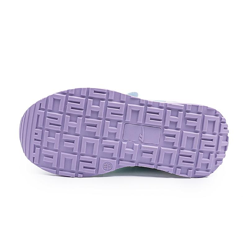 Warrior Lightweight Comfortable Versatile Trendy Breathable Durable Low-Top Casual Shoes Kids Sneaker White Purple Green WZ(CL)-0861