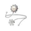 Schmetterling & Blume Metall Offener Armreif mit Eingesetzten Diamanten